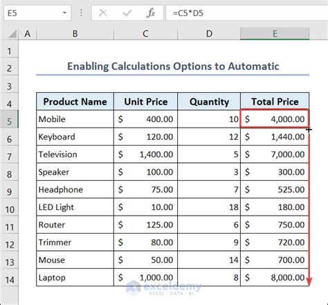 how to create auto form in excel