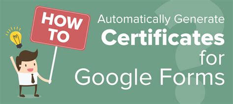 how to create automatic certificate in google form