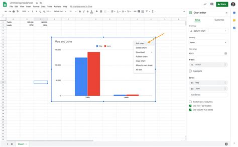 how to create bar chart in sheets