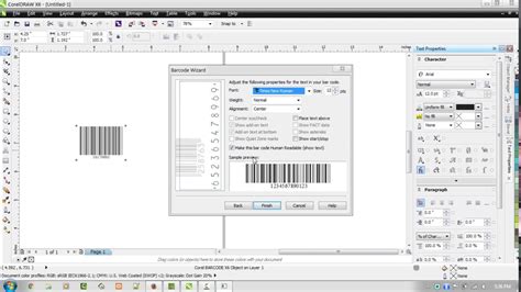 how to create barcode in coreldraw