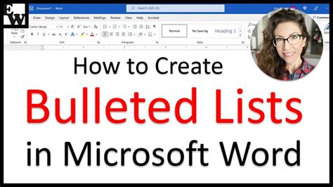 how to create bulleted list in ms word