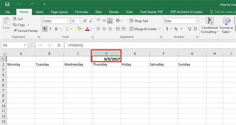 how to create calendar in excel cell