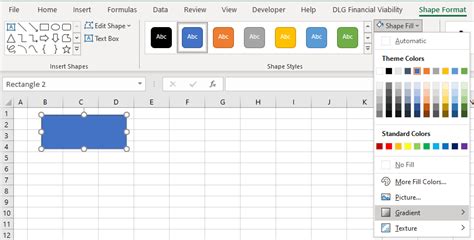 how to create colour gradient in excel
