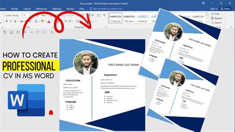 how to create cv in ms word 2007