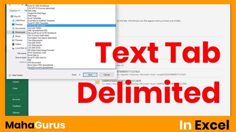 how to create delimited text file in excel