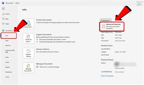how to create document property field in word