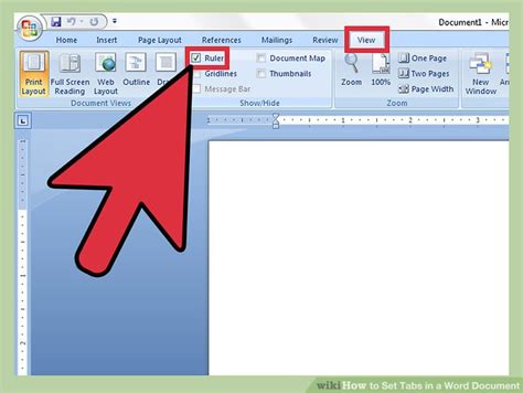 how to create document tabs in word