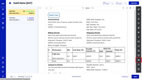 how to create e way bill for debit note