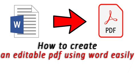 how to create editable pdf file from word