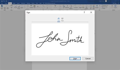 how to create electronic signature in ms word