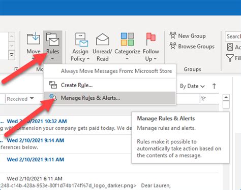 how to create email forwarding rule in outlook