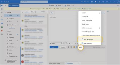 how to create email template in outlook
