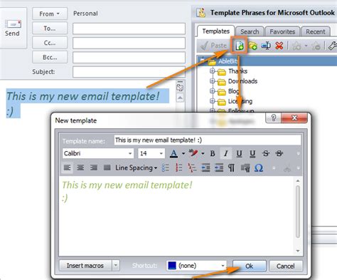 how to create email template in outlook mac