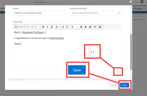 how to create email template in salesforce flow
