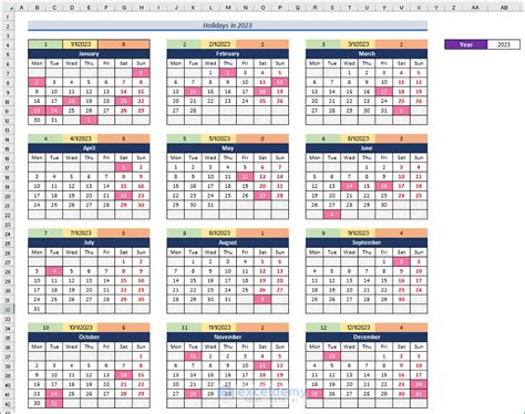 how to create event calendar in excel