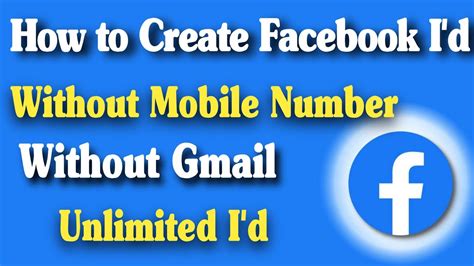 how to create facebook id without mobile number