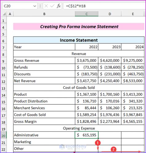 how to create financial statement in excel