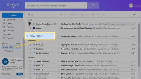 how to create folders in yahoo mail on iphone