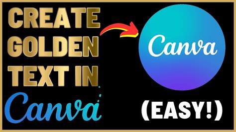 how to create gold effect in canva