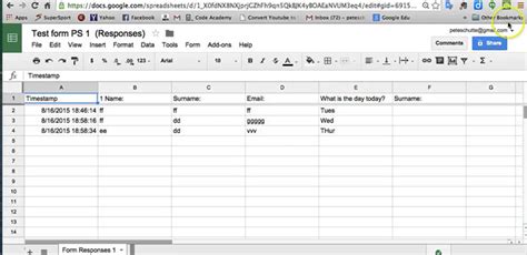 how to create google form in excel