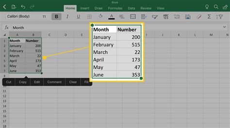 how to create graph in excel ipad