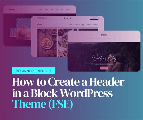 how to create header in wordpress