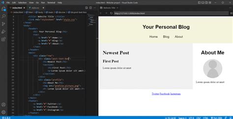 how to create html website in visual studio