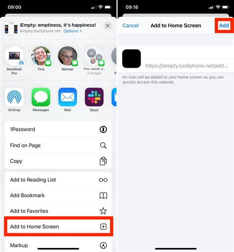 how to create icon on iphone for website