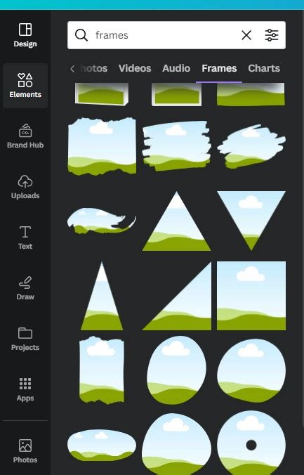 how to create irregular shapes in canva