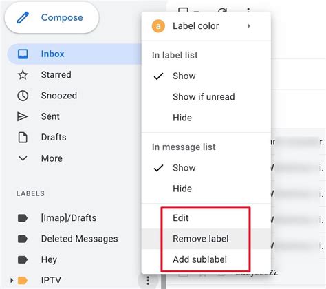 how to create label in gmail app android