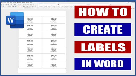 how to create label template in microsoft word