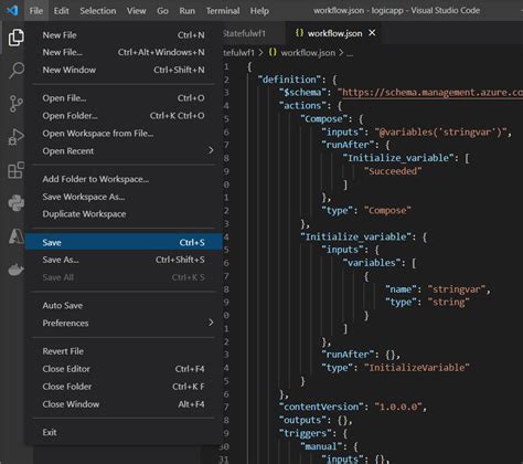 how to create logic app in visual studio code