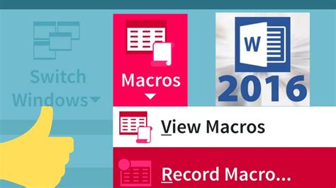 how to create macros in word 2016