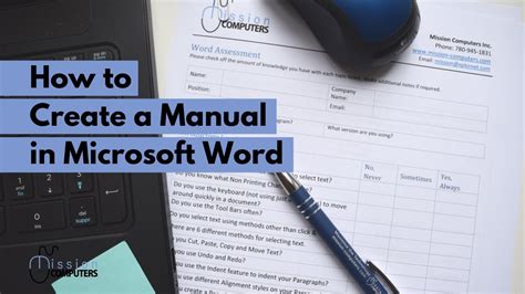 how to create manual in word