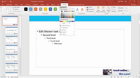 how to create master page in ppt