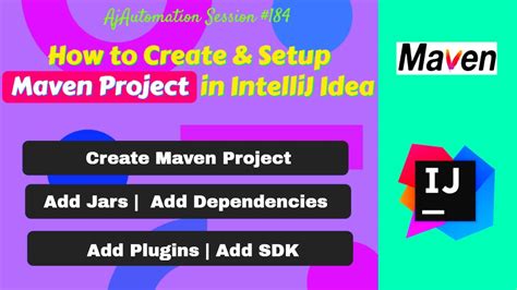 how to create maven project in intellij step by step