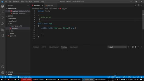 how to create maven project in vs code