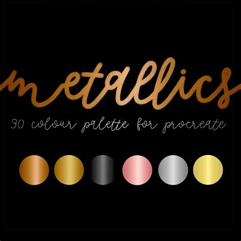 how to create metallic colors in procreate