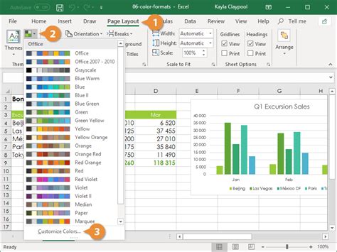 how to create monochromatic color scheme in excel