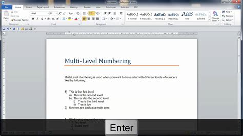 how to create multilevel numbering in word that actually works