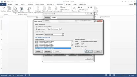 how to create name plates in word