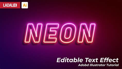 how to create neon text in illustrator