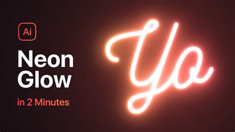 how to create neon type in illustrator