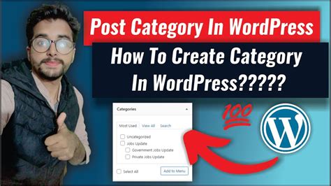 how to create new categories in wordpress