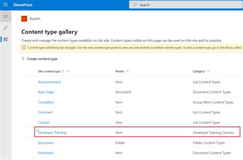 how to create new content type in sharepoint list