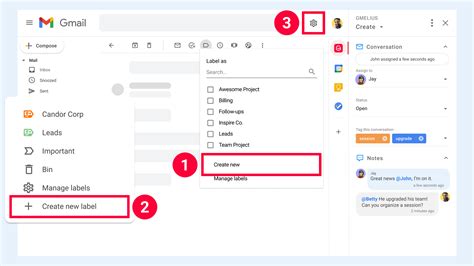 how to create new label in gmail on phone