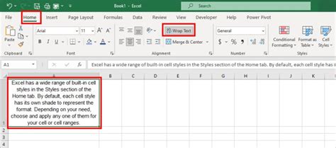 how to create paragraph in excel cell mac