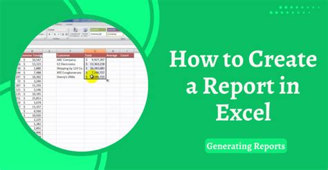 how to create pdf report from excel