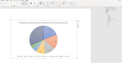 how to create pie diagram in word