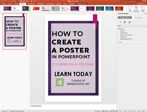 how to create poster template in powerpoint